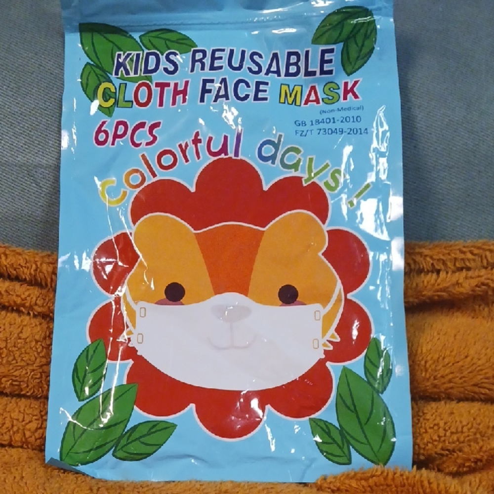 Kids Reusable Cloth Face Mask 6pcs